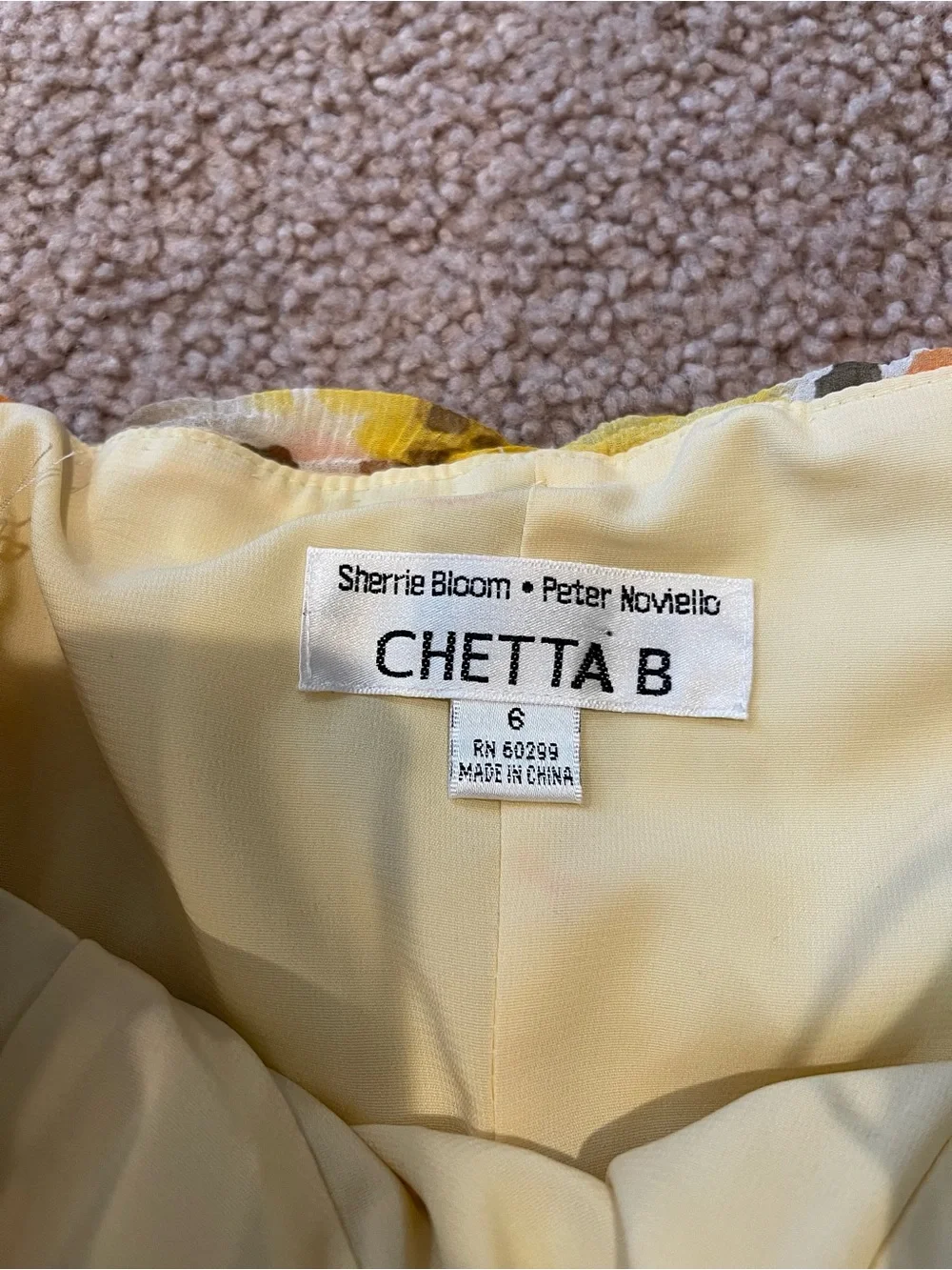 CHETTA B Vintage Boho Trendy Summer Yellow Floral Dress